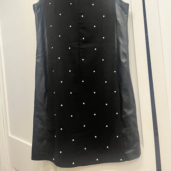 Ann Taylor Size 10 Faux Leather And Pearl Dress - Picture 5 of 5